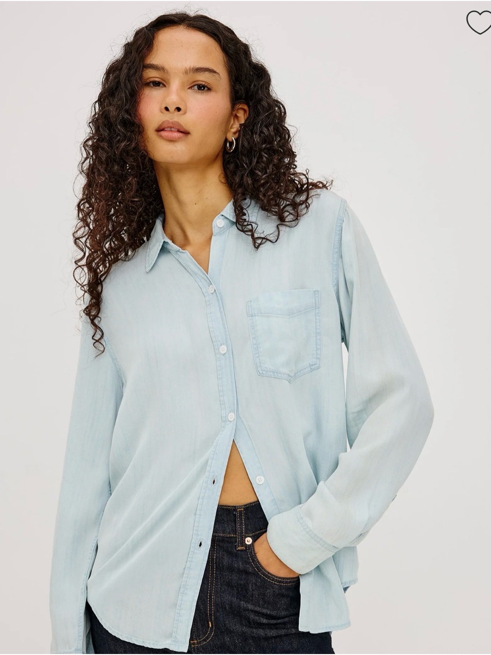 Rails Chambray Button-Up Shirt Size Large